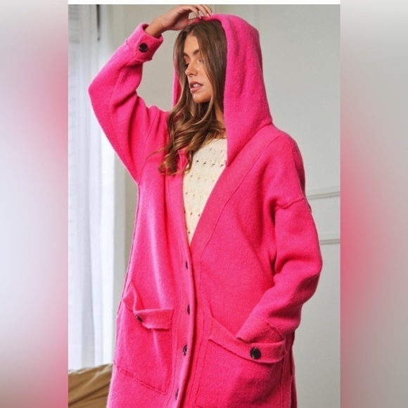 Barbie Hot Pink Sweater w/Hood - Picture 3 of 4